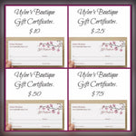 Uylee's Boutique Gift Certificates