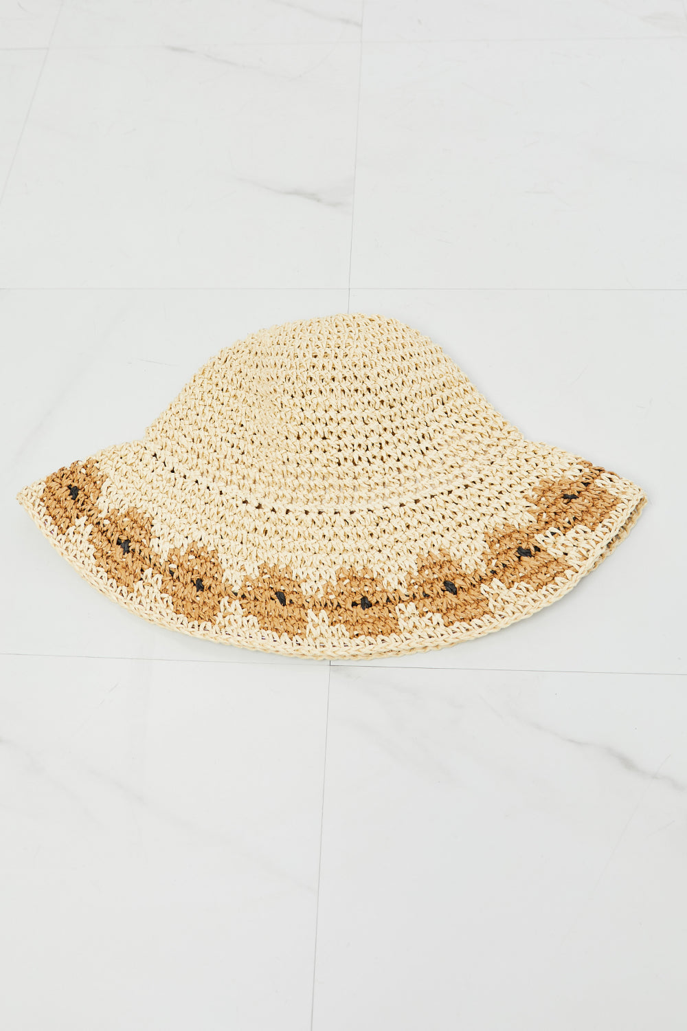 Fame Sweet And Floral Straw Bucket Hat