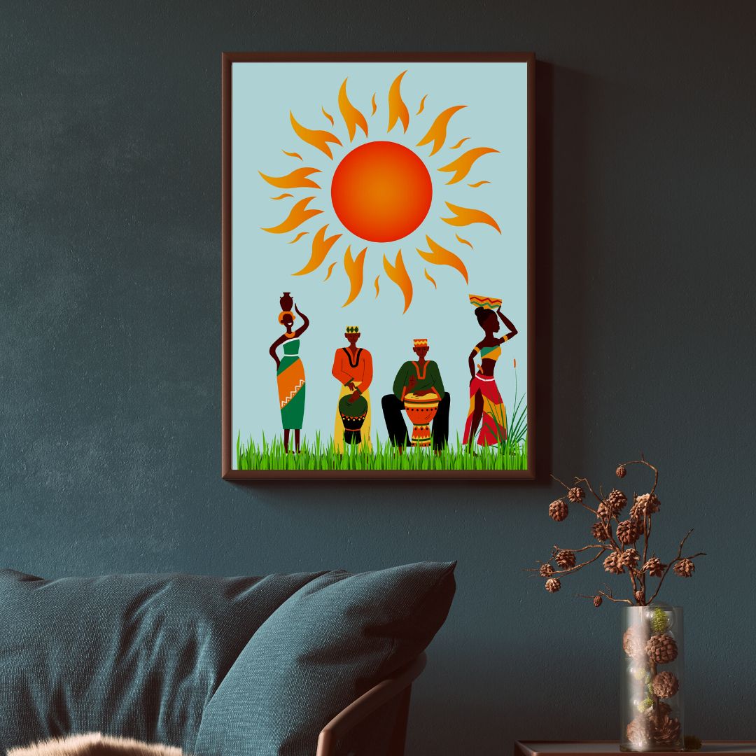 African Summer Time Framed Art