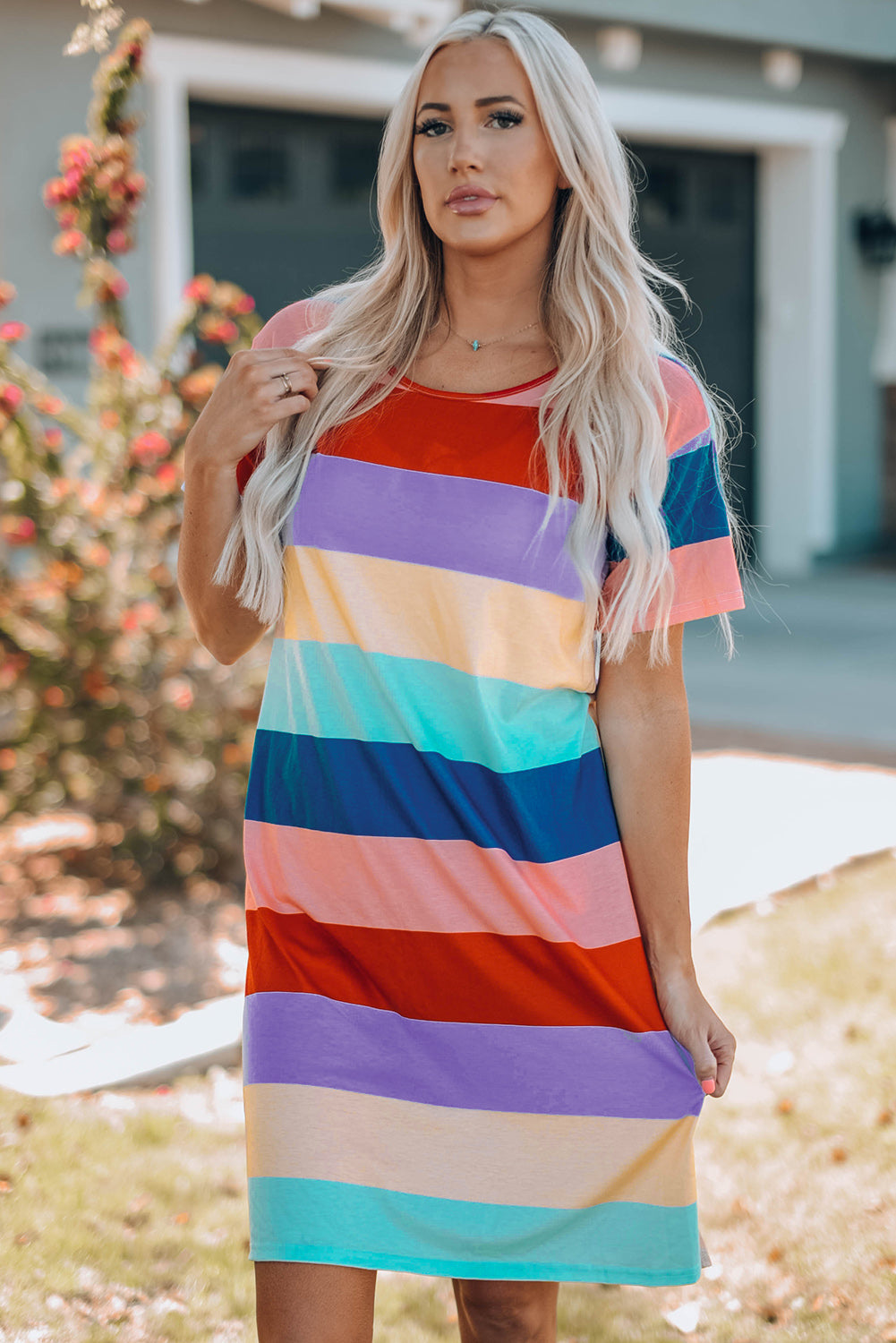 Uylee’s Boutique Women Color Block Side Slit Mini  (Mommy and Me)