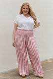 HEYSON Full Size Wide Leg Striped Palazzo Pants