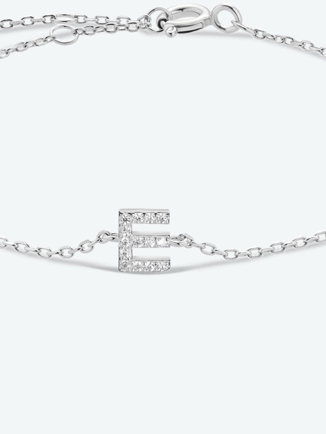 Uylees Boutique A To F Zircon 925 Sterling Silver Bracelet