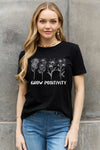 Simply Love GROW POSITIVITY グラフィック コットン Tシャツ