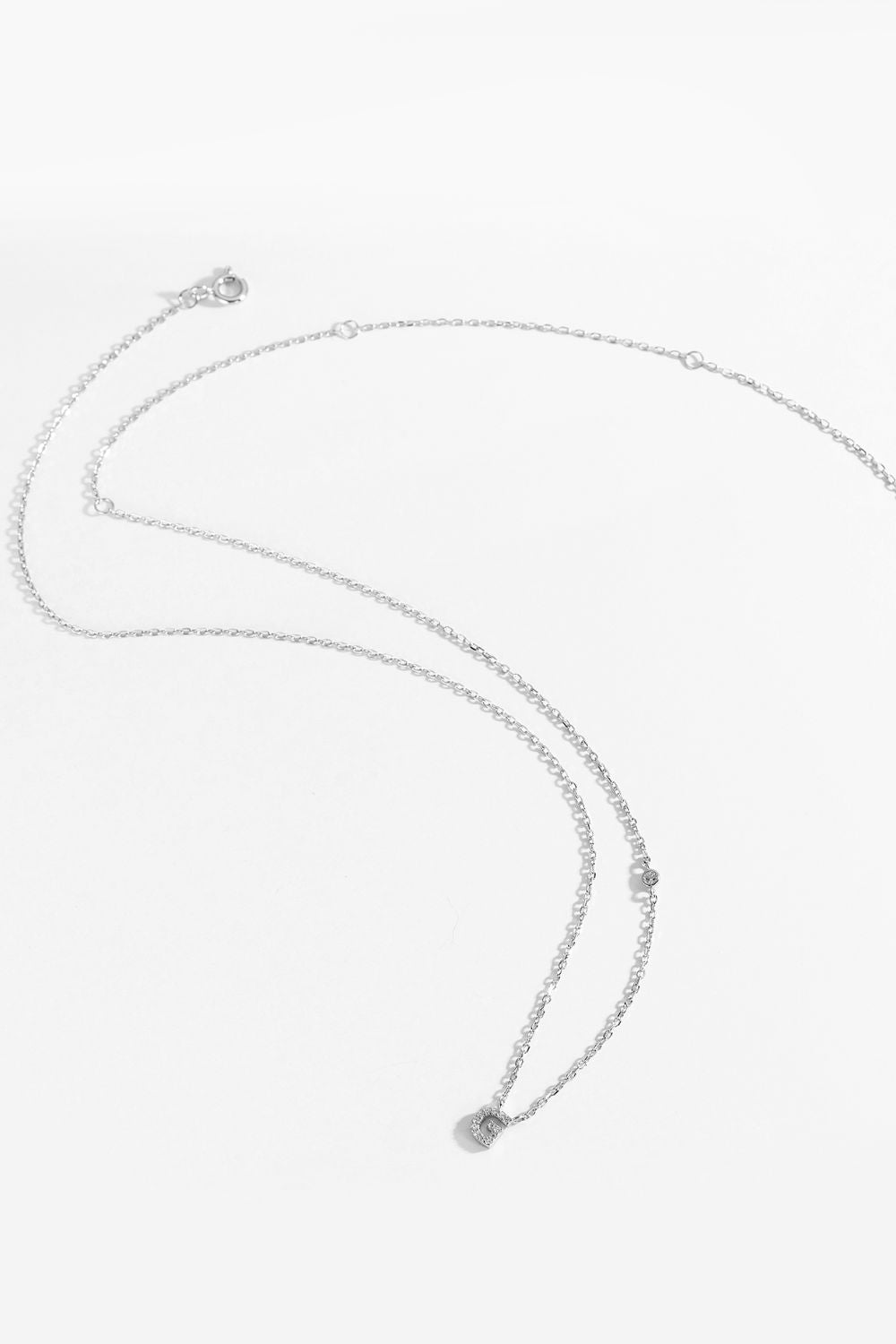 G To K Zircon 925 Sterling Silver Necklace