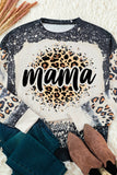 MAMA レオパード ラウンドネック スウェットシャツ