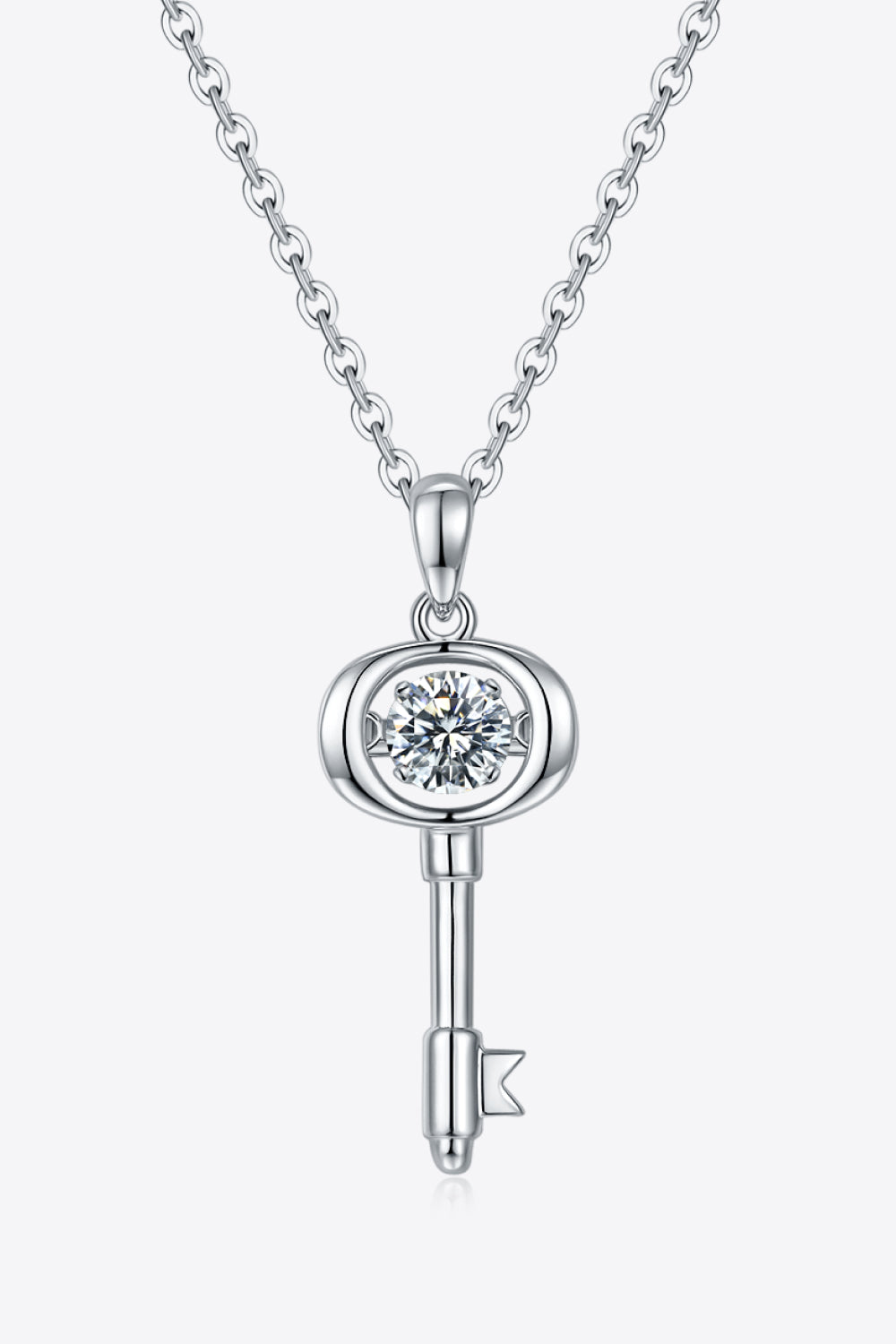 Uylee's Boutique Moissanite Key Pendant Necklace