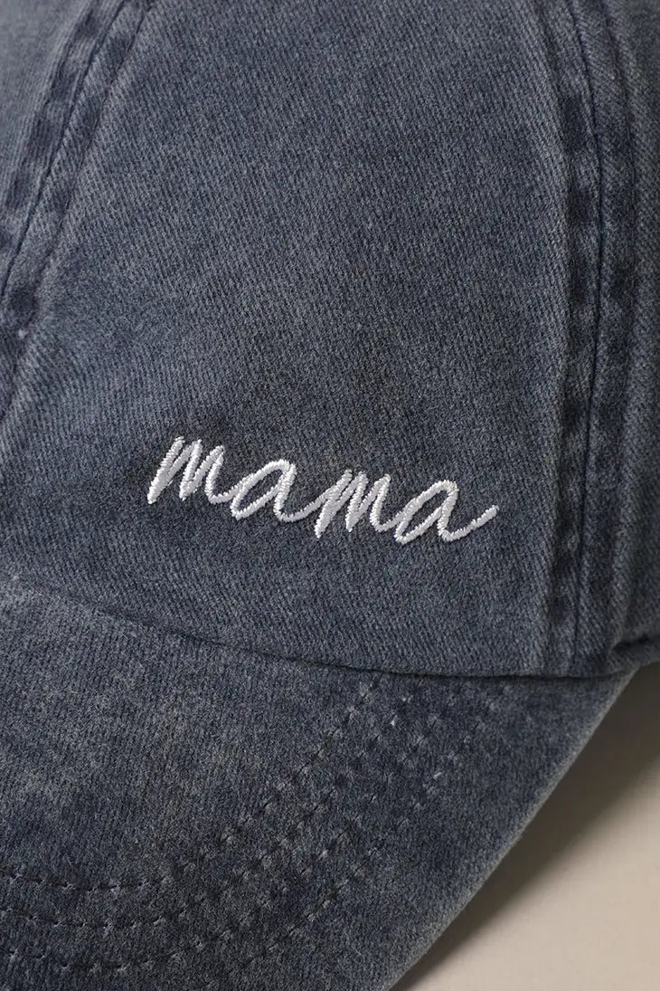 Mama Embroidered Baseball Cap in Assorted Colors