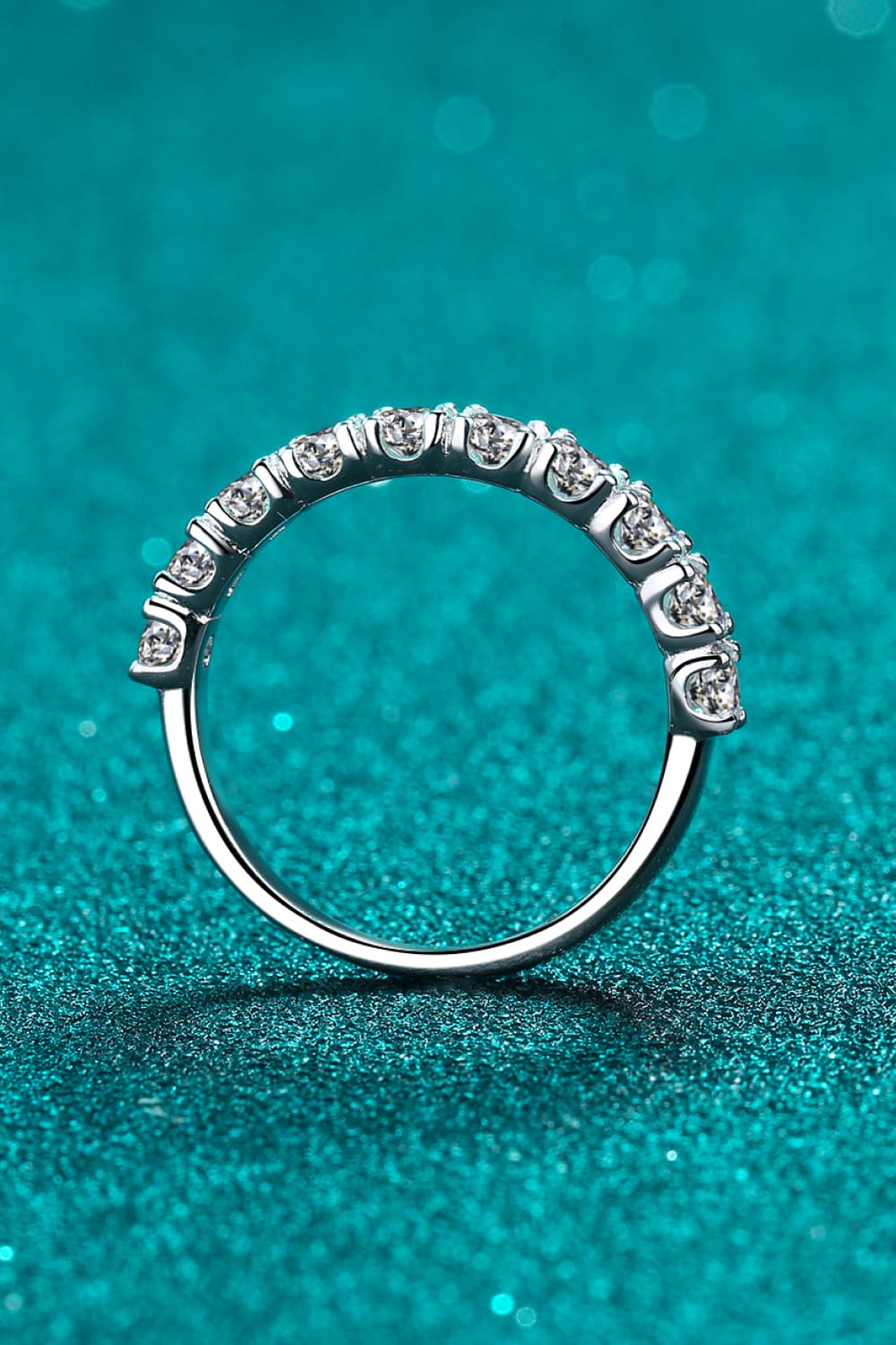 Uylees Boutique 1 Carat Moissanite Half-Eternity Ring