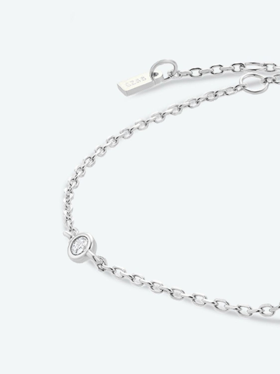 Uylees Boutique V To Z Zircon 925 Sterling Silver Bracelet