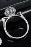 Uylees Boutique 1 Carat Moissanite 925 Sterling Silver Ring