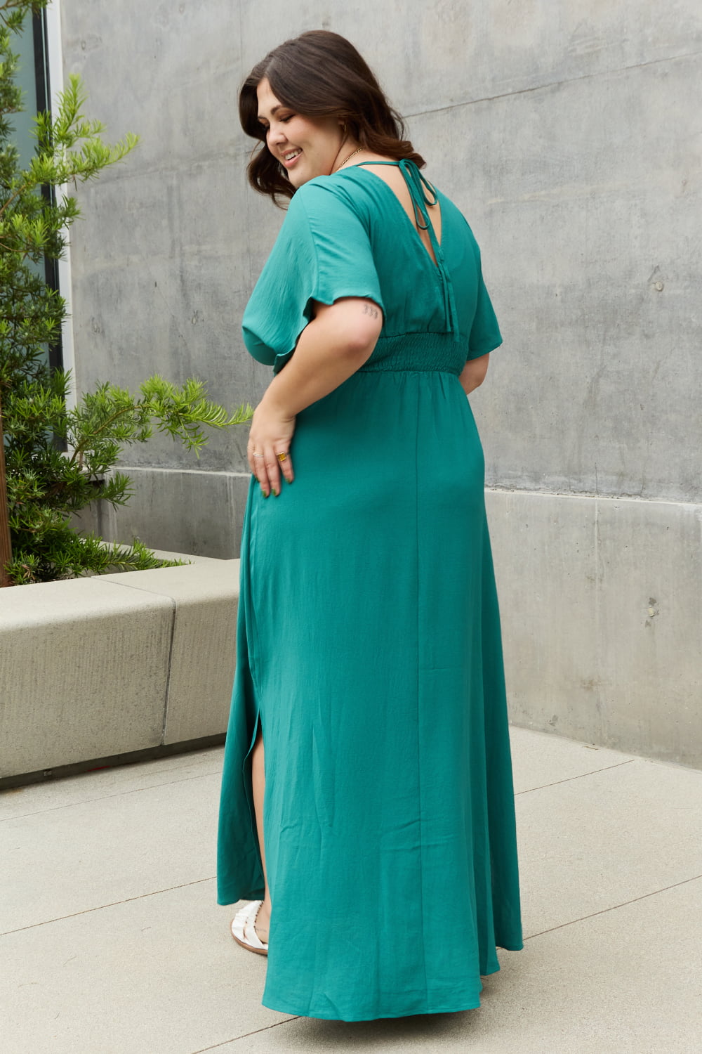 Uylee's Boutique ODDI Full Size Woven Wrap Maxi Dress
