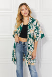 Uylee's Boutique Time To Grow Floral Kimono in Green