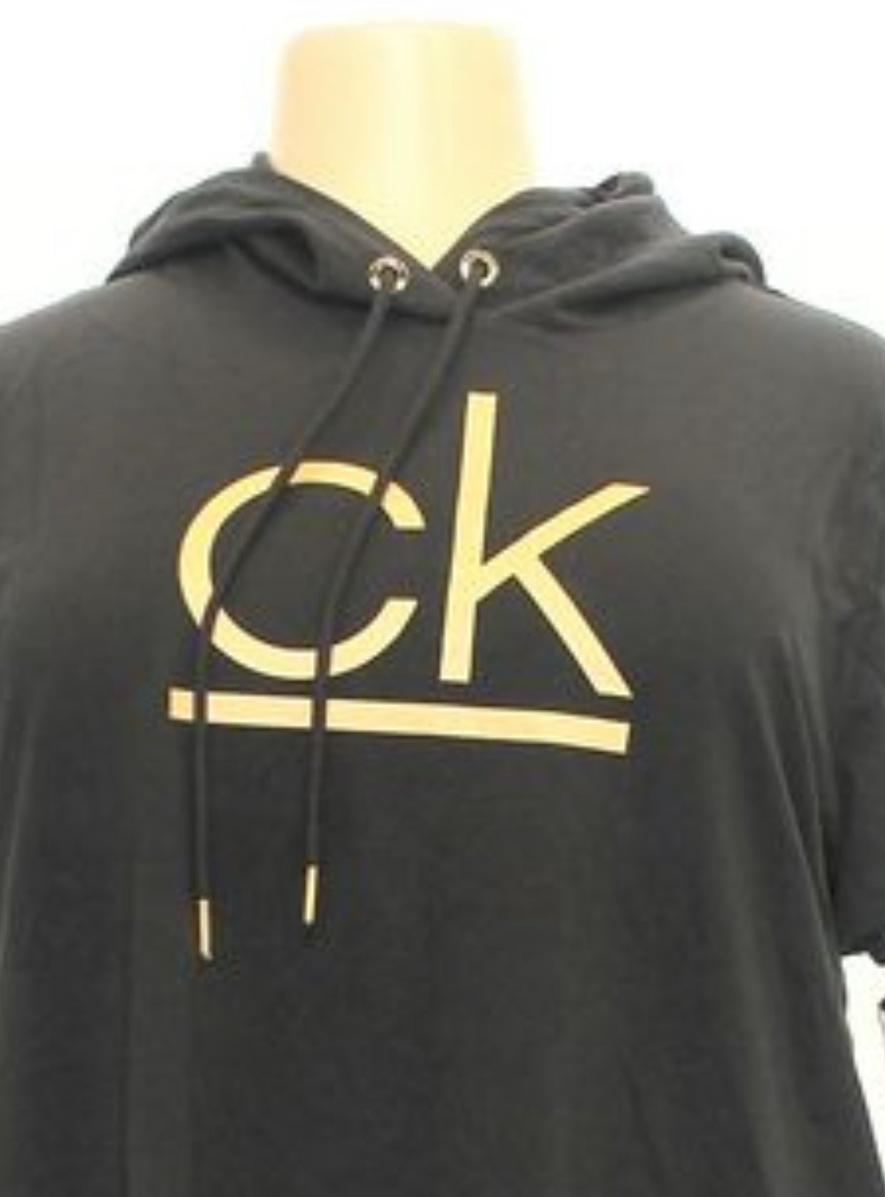 Calvin Klein Hooded Shirt Dress, Size 1X