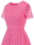 Elegant Lace Bridesmaid Dress, Sizes Small to 3XLarge (Rose)