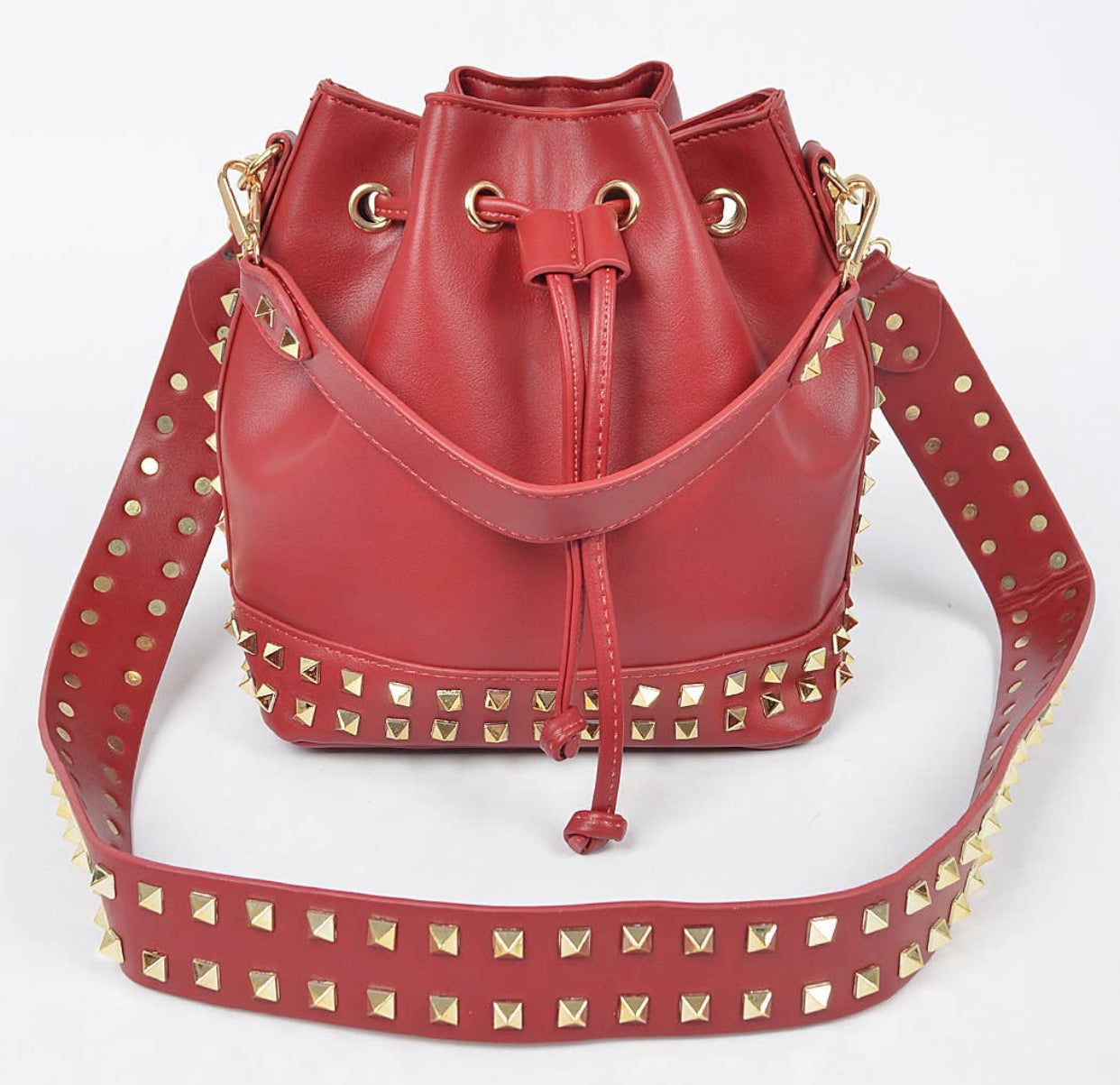 Studded Bucket Crossbody Bag