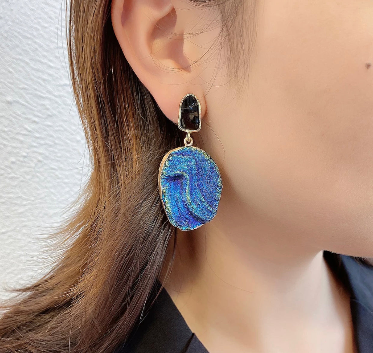 Abstract Natural Stone Earrings