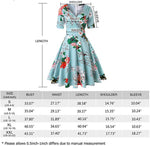 V-Neck Retro Look Swing Dress, Sizes Small - 2XLarge (US Sizes 4 - 22) Floral Black