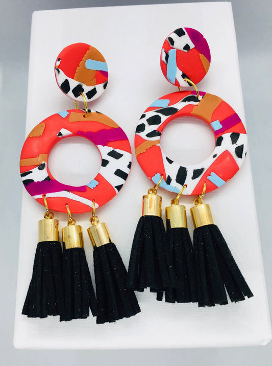 Cruella - Hand Made Large Tassel Earrings