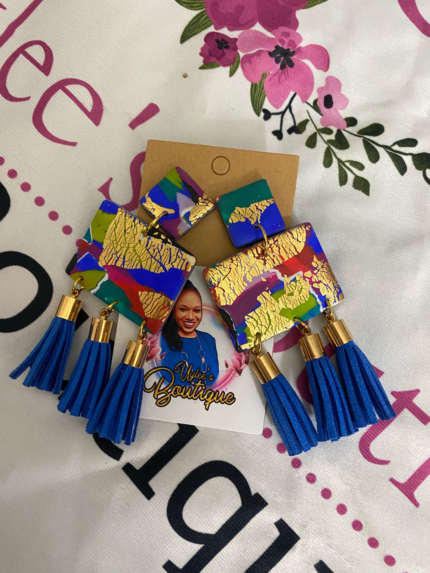 1980’s Themed - Hand Made Large Tassel Earrings