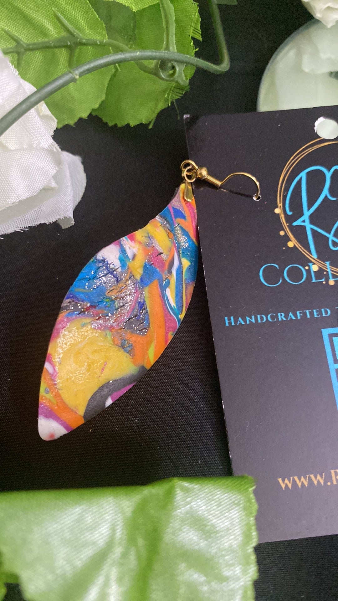 Hand Made Multi-Colored Dangled Earrings