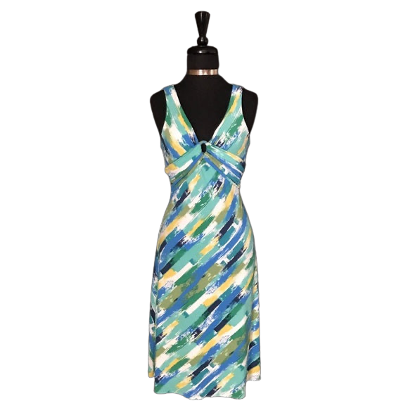 BCBG MacAzria Multi Colored Maxi Dress, Size Small  - Gently Used