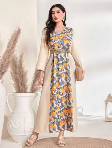 Vestido multicolor con estampado floral (tallas de EE. UU. 4 - 14)