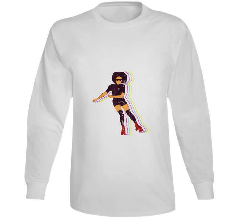 Vintage Roller Skating Ladies T Shirt and Hoodie