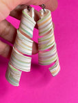 Handmade Glow in the Dark Long Spiral Earrings