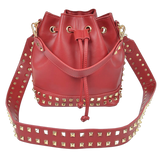 Studded Bucket Crossbody Bag