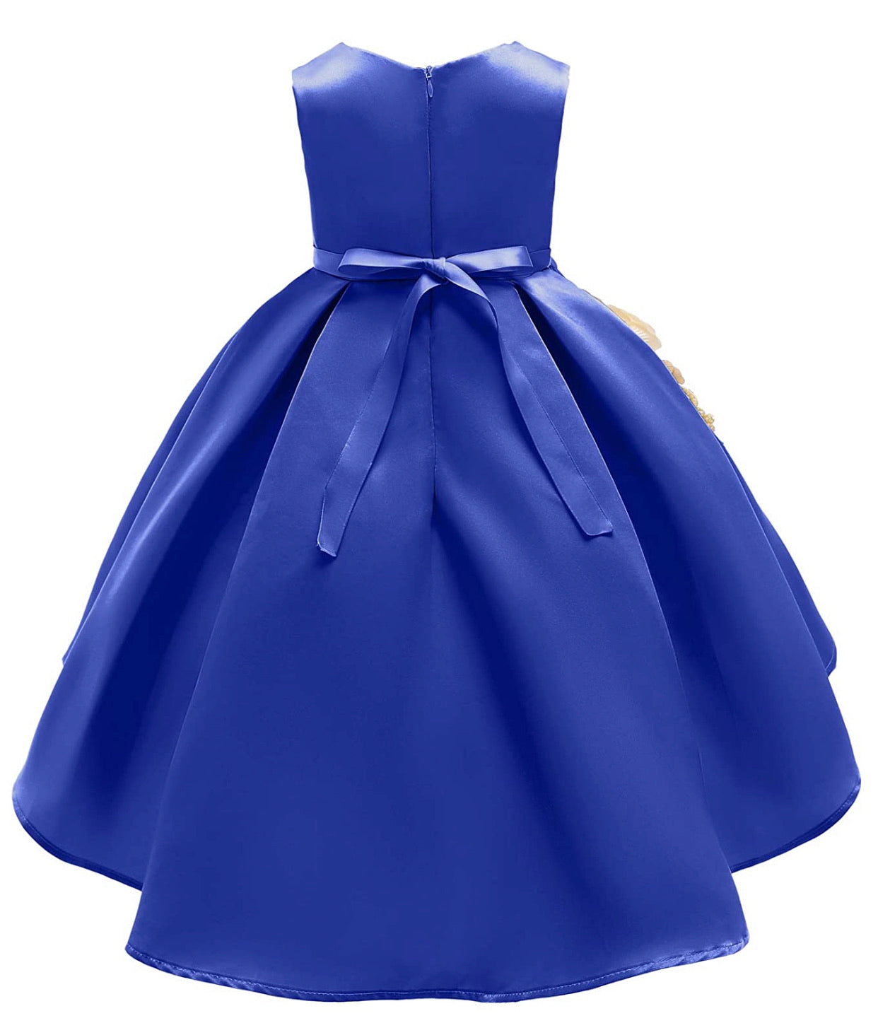 Lovely Full Flower Girl’s Dress, Sizes 2T - 9 (Royal Blue)