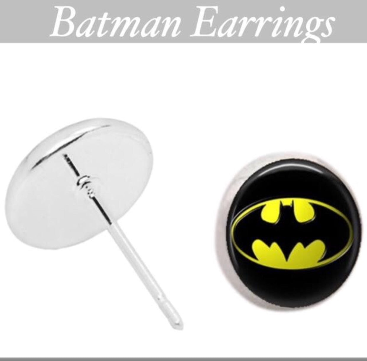 BatGirl Glass Dome Earrings