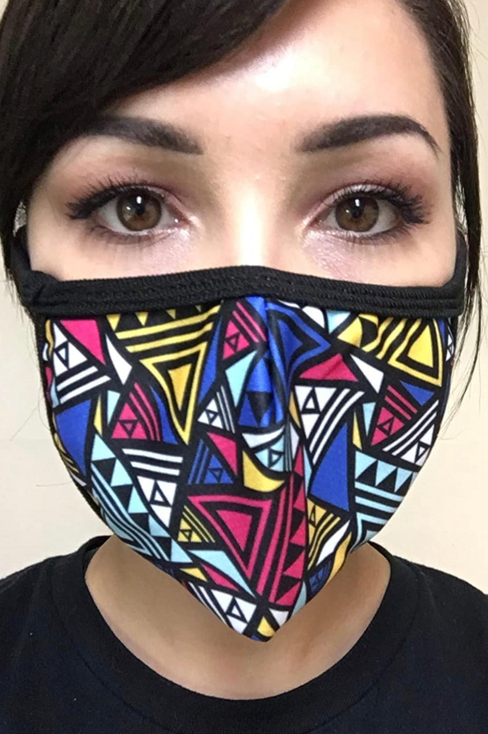 Geometry Triangle Patterned Face Mask