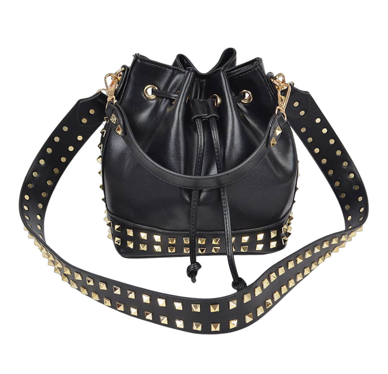 Studded Bucket Crossbody Bag