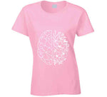 Floral Brain Mental Health Awareness Ladies T Shirt