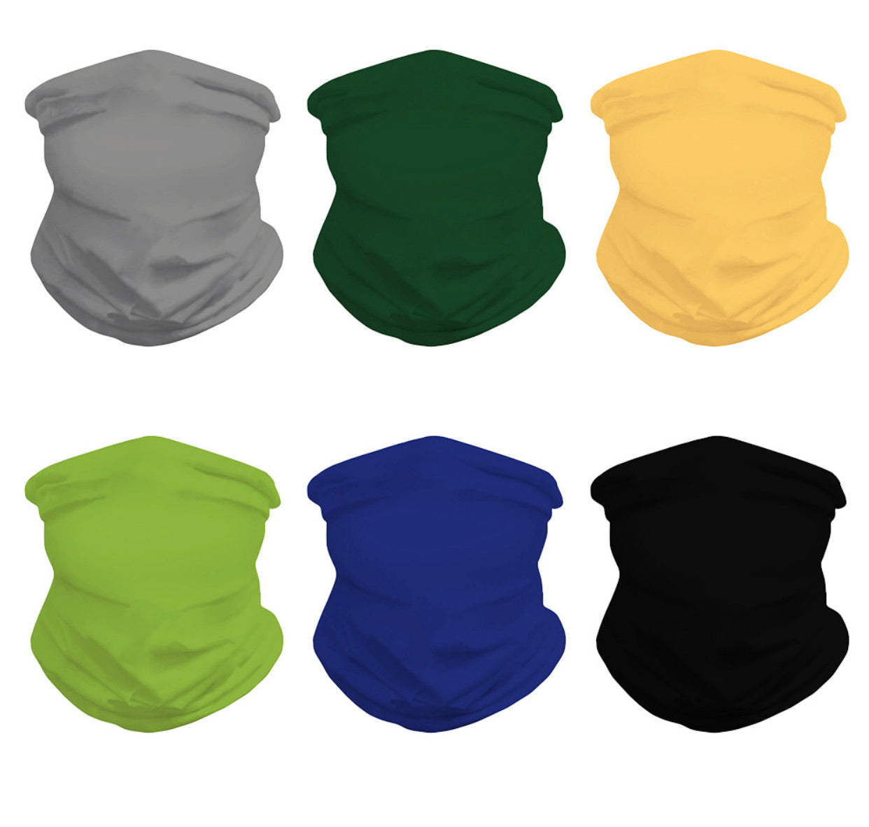 High Elastic Solid Color Face Masks - 6 Color Choices