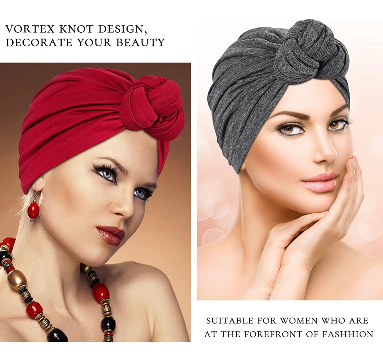 Various Colors & Styles! Pre-Tied Head-Wraps / Turbans (18 styles to choose from)