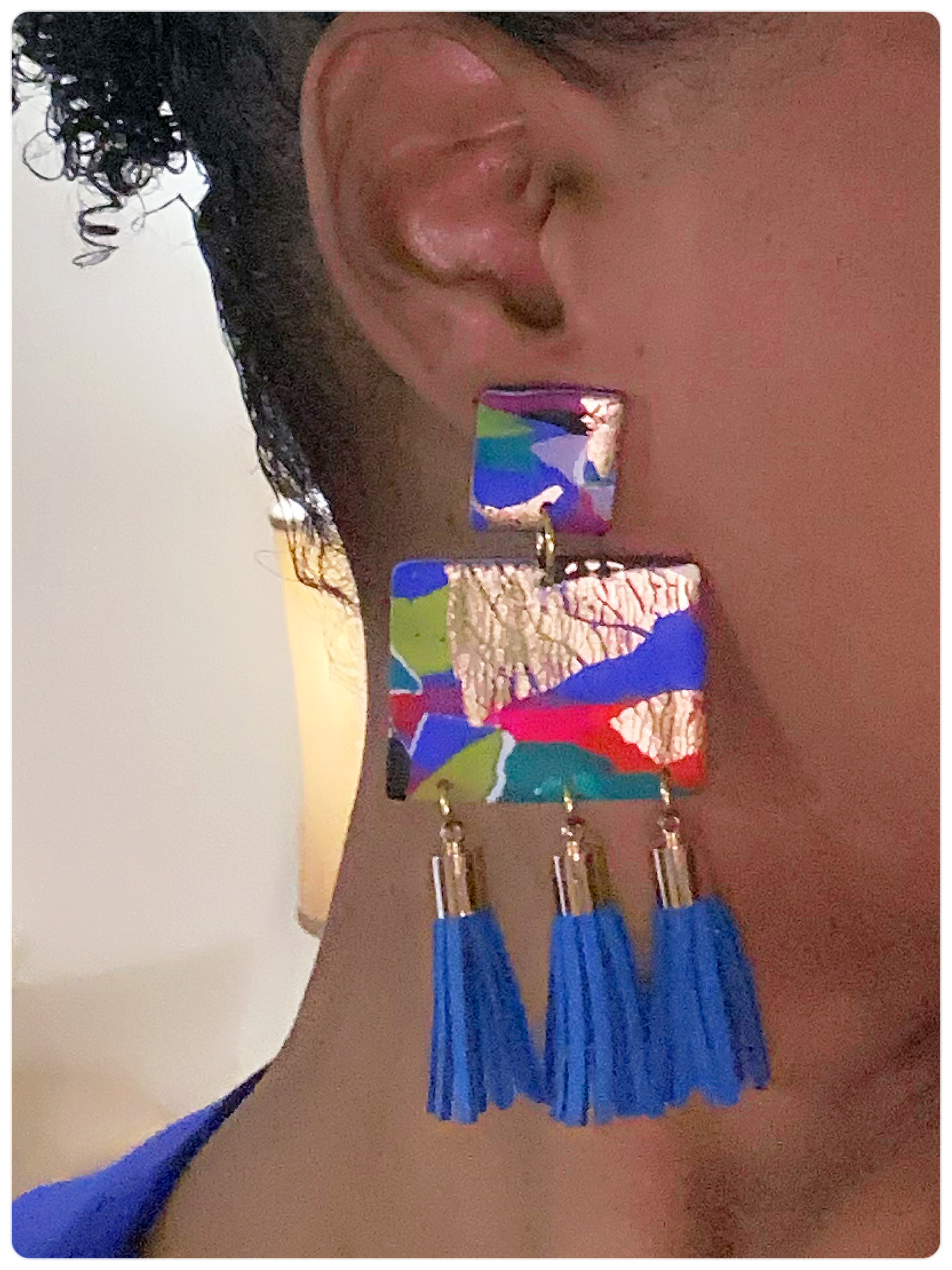 1980’s Themed - Hand Made Large Tassel Earrings