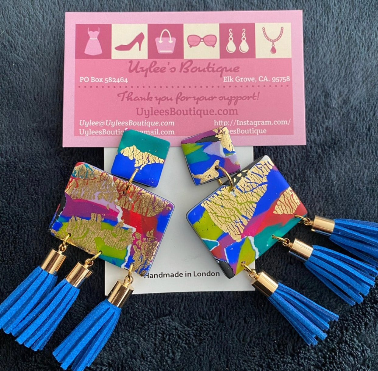 1980’s Themed - Hand Made Large Tassel Earrings