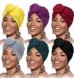 Solid Color Elastic Knot Head Turbans