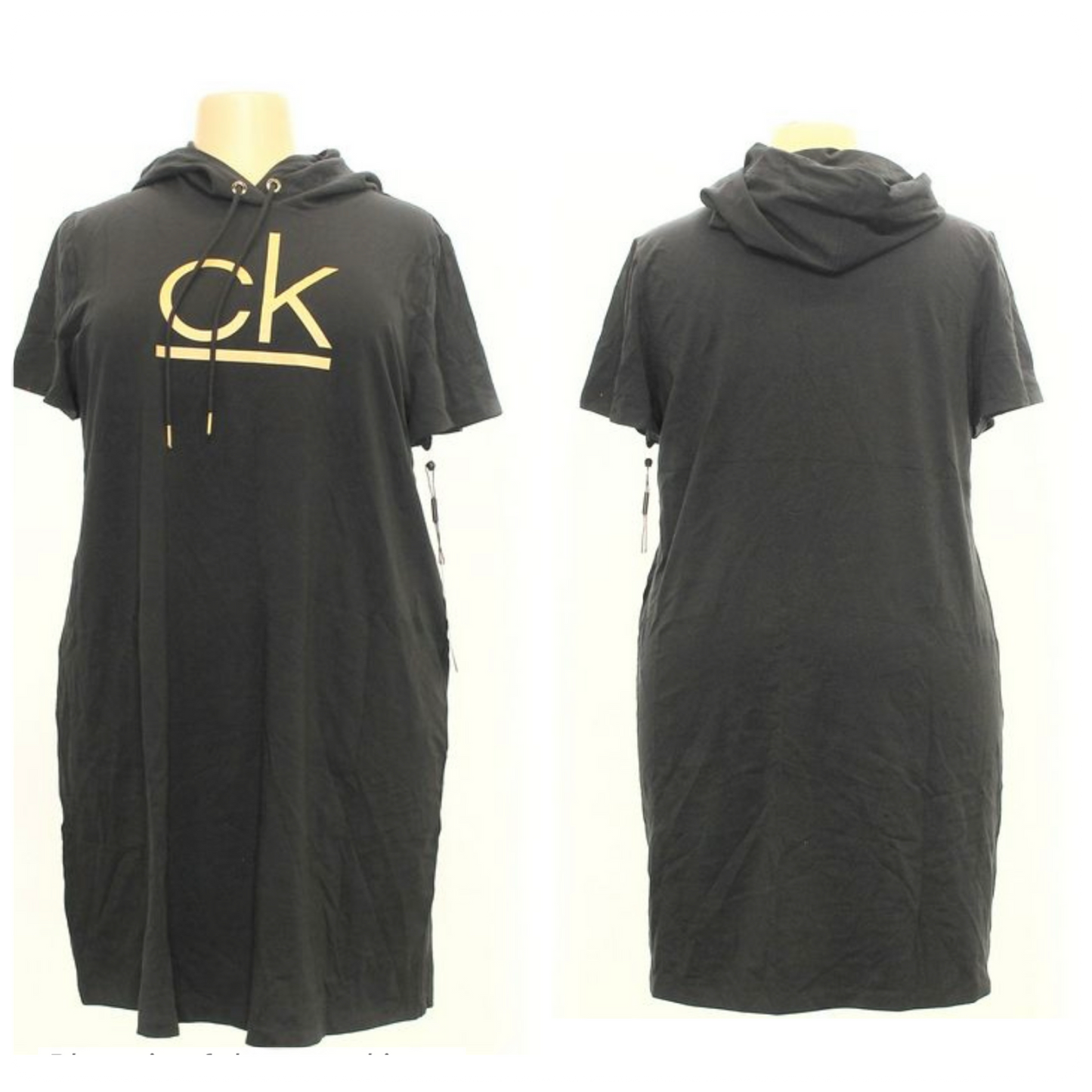 Calvin Klein Hooded Shirt Dress, Size 1X