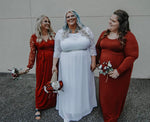 Women’s Plus Size Chiffon Wedding Dress, Sizes 14 - 26