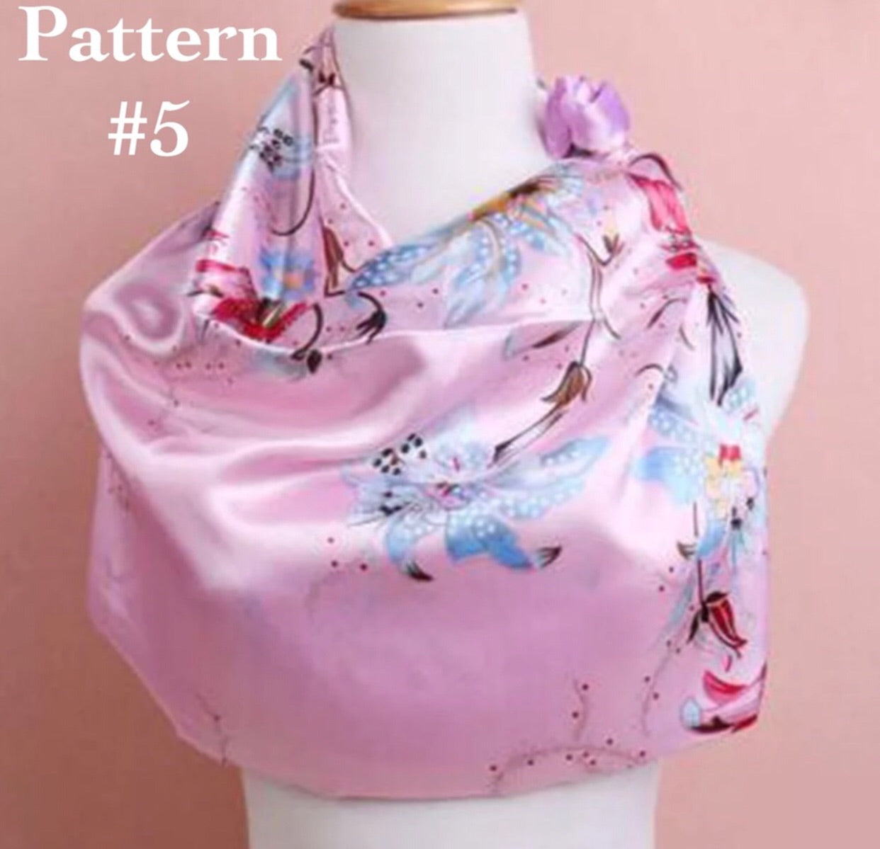 Silk Satin Scarves, Six Color Options