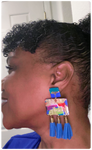 1980’s Themed - Hand Made Large Tassel Earrings