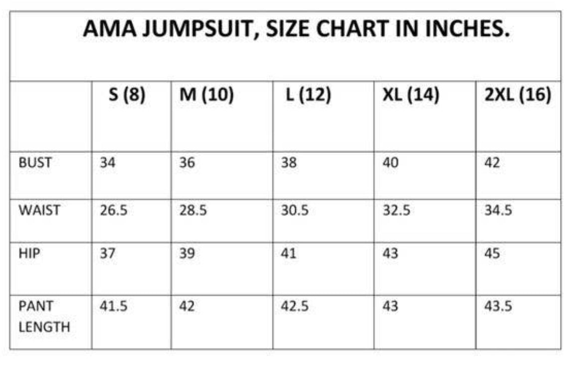 Kente Jumpsuit, Sizes Small - 2XLarge (US Size 8 - 16)