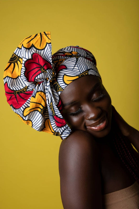 Ada African Print Headwrap Scarf - Hand Made