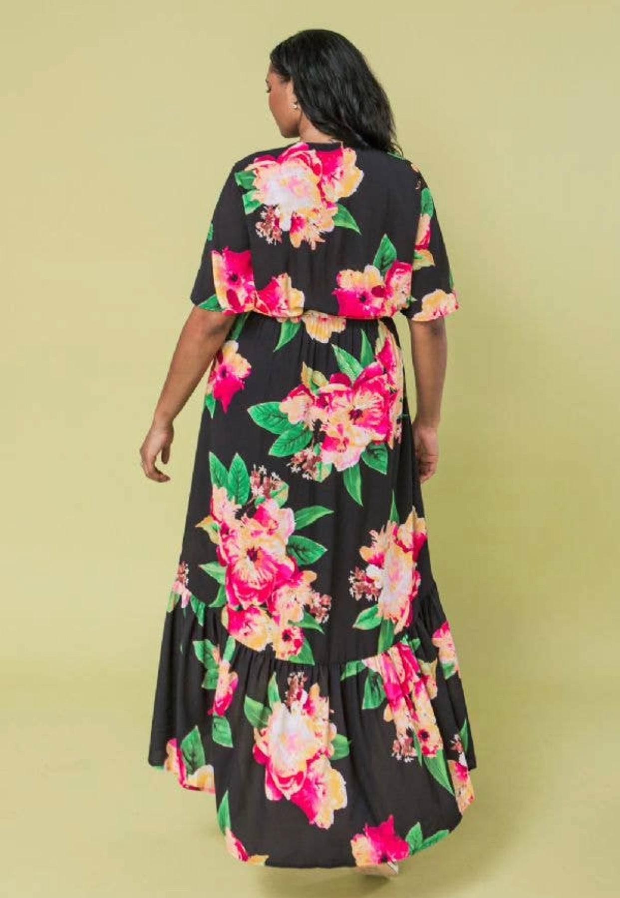 Floral Printed Maxi Dress, Sizes 1X - 3X