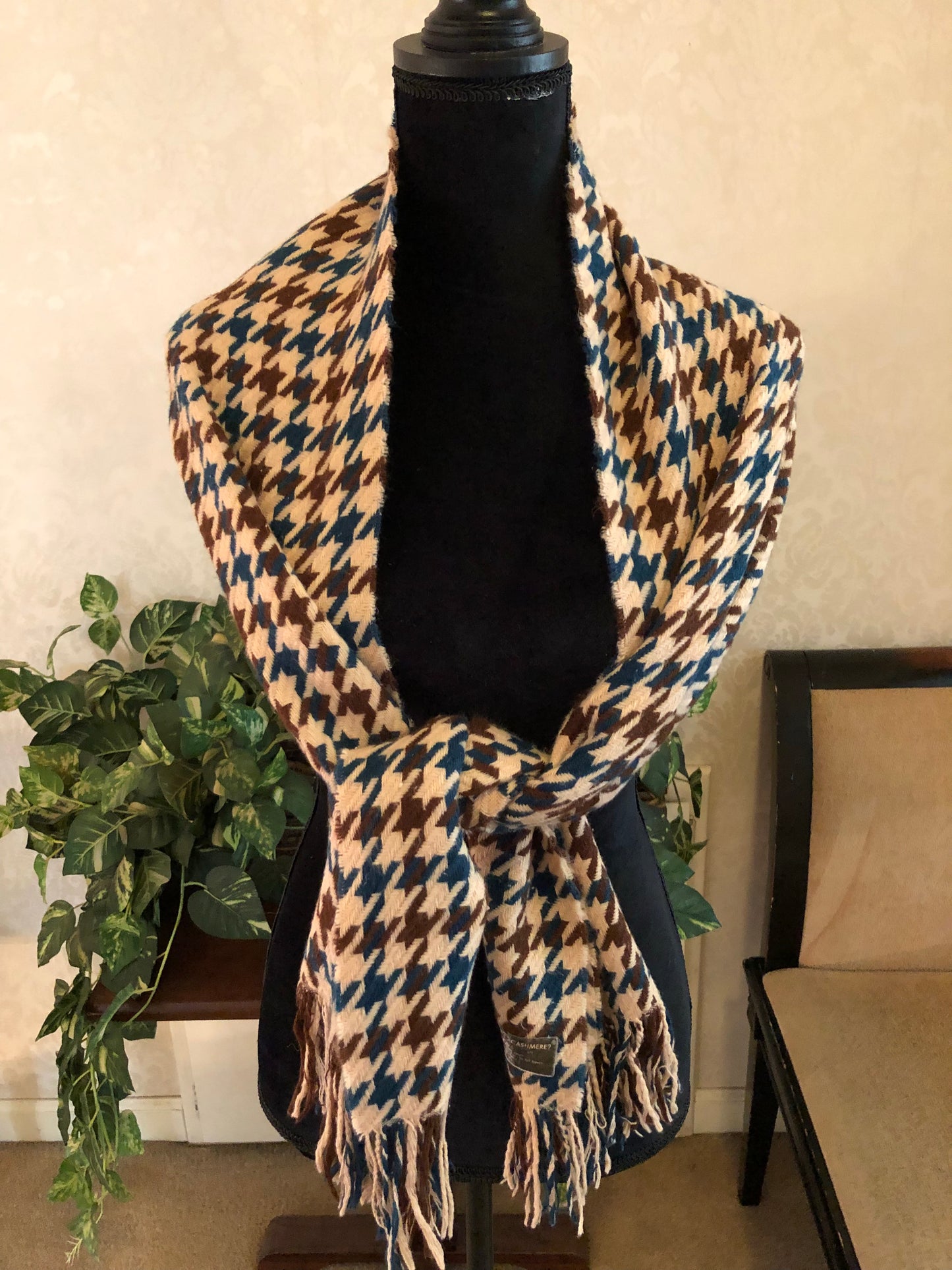 Cashmere Neck Scarves/Shawls & Coordinated Hat, 3 Choices