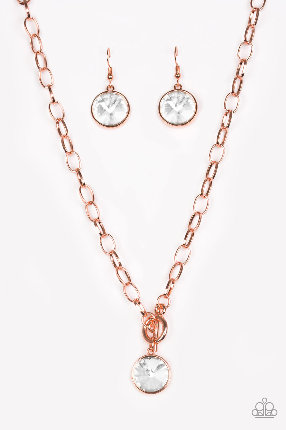 She Sparkles On - Copper Earring & Necklace Set
