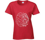 Floral Brain Mental Health Awareness Ladies T Shirt