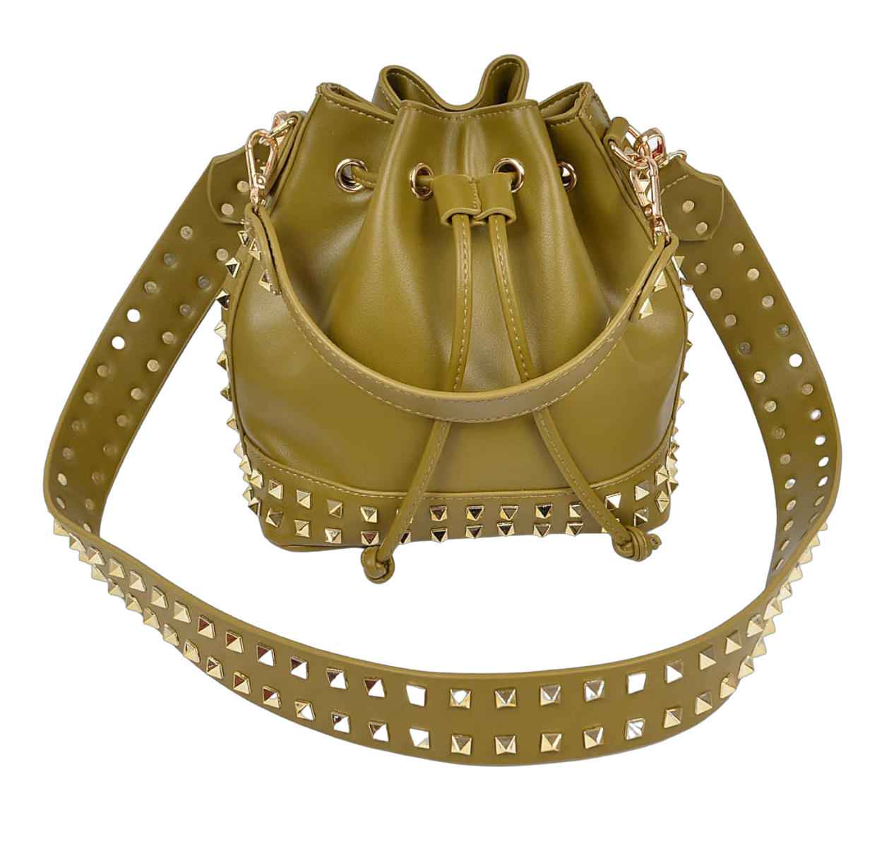 Studded Bucket Crossbody Bag